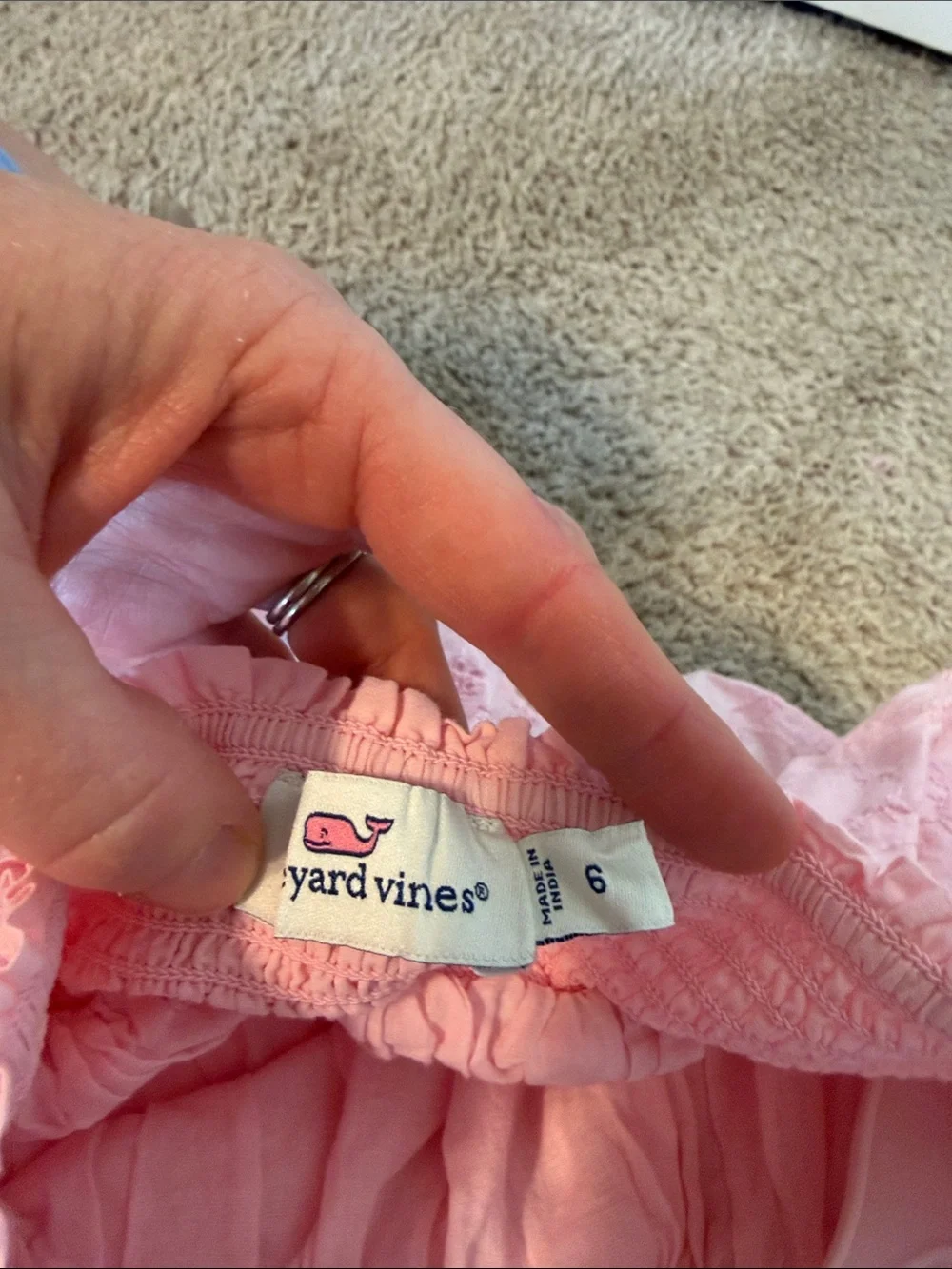 Vineyard Vines Light Pink Tiered Eyelet Skirt